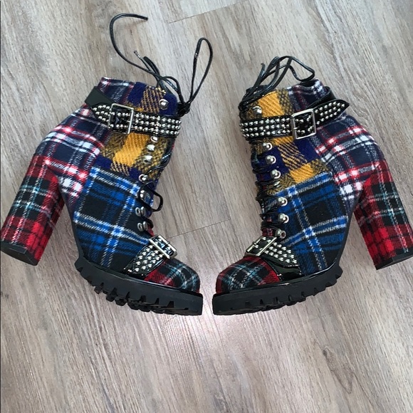 jeffrey campbell plaid boots